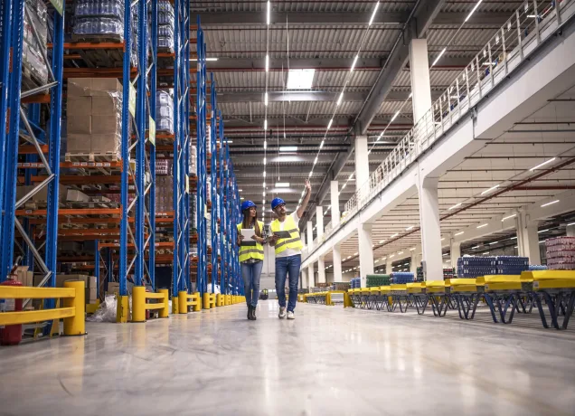 Vista interna da estrutura do telhado metálico de um galpão industrial, ilustrando visualmente a região onde ocorre o acúmulo de calor acumulado teto do galpão antes da exaustão.